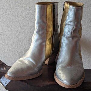 Free People x Faryl Robin Tejas Gold and Silver Boots